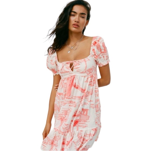Urban Outfitters UO Wonderland Tie-Back Babydoll Dress - Picture 1 of 9